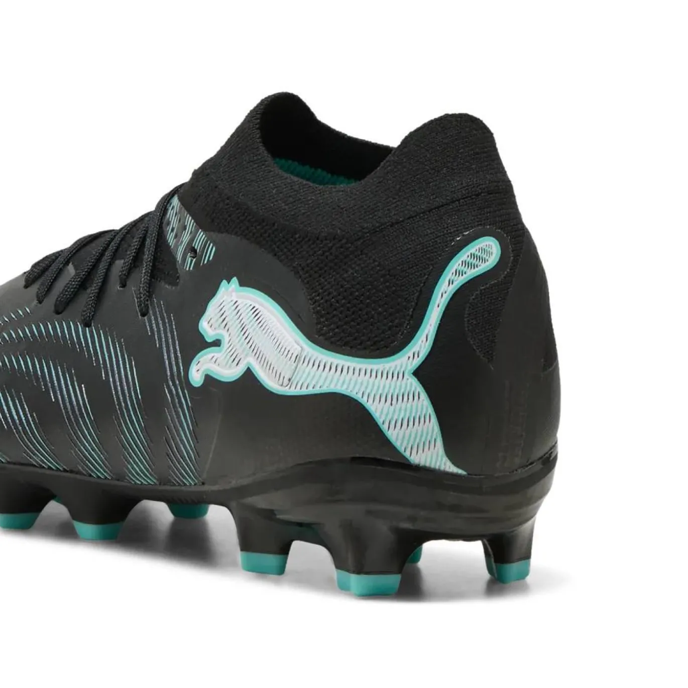 PUMA Future 9 Pro Gras / Kunstgras Voetbalschoenen (MG) Kids Zwart Intense Mint Wit