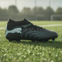 PUMA Future 9 Pro Gras / Kunstgras Voetbalschoenen (MG) Kids Zwart Intense Mint Wit
