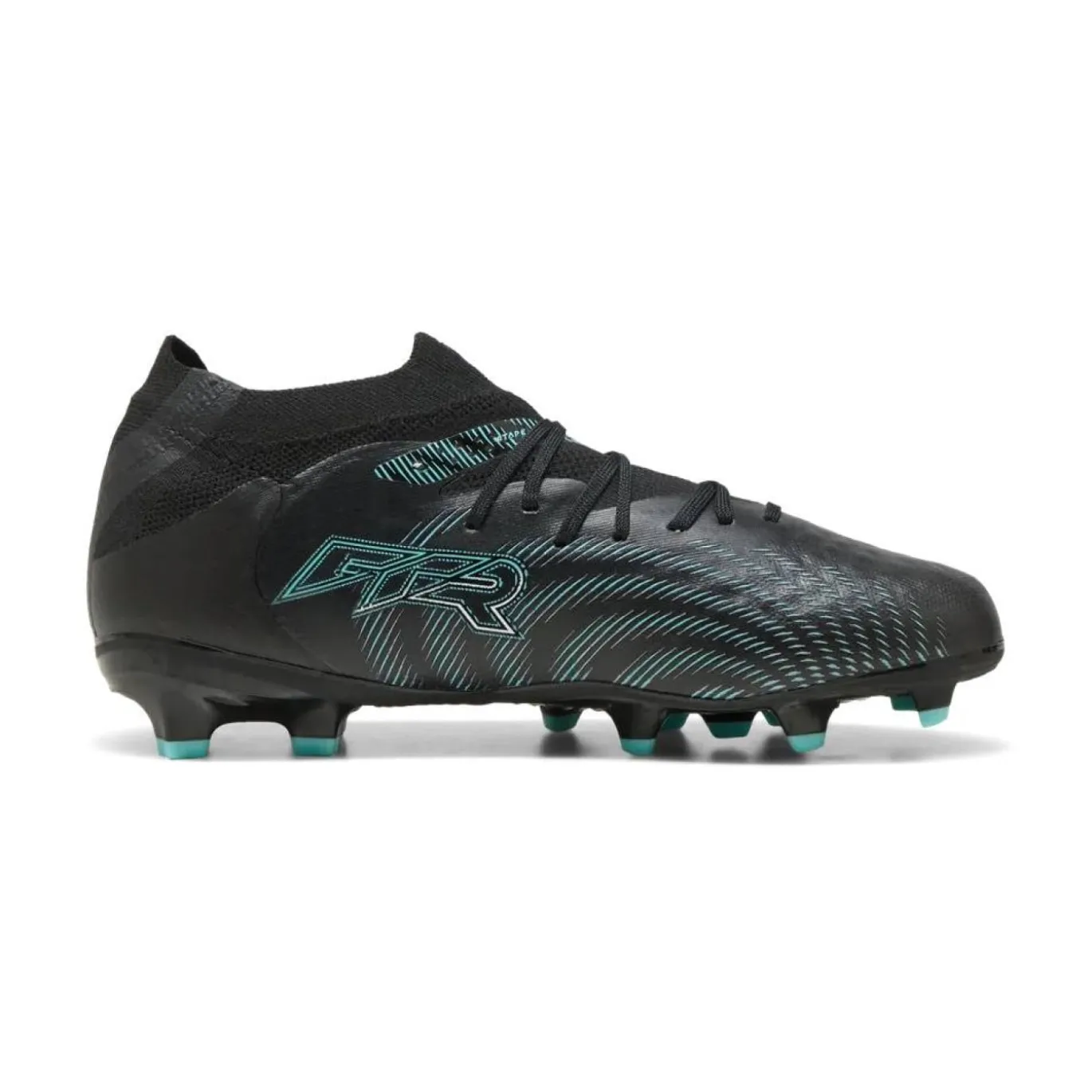 PUMA Future 9 Pro Gras / Kunstgras Voetbalschoenen (MG) Kids Zwart Intense Mint Wit