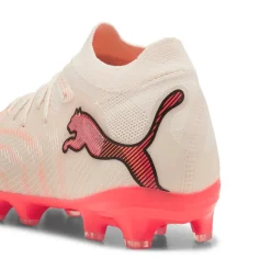PUMA Future 9 Pro Gras / Kunstgras Voetbalschoenen (MG) Kids Gebroken Wit Zwart Roze