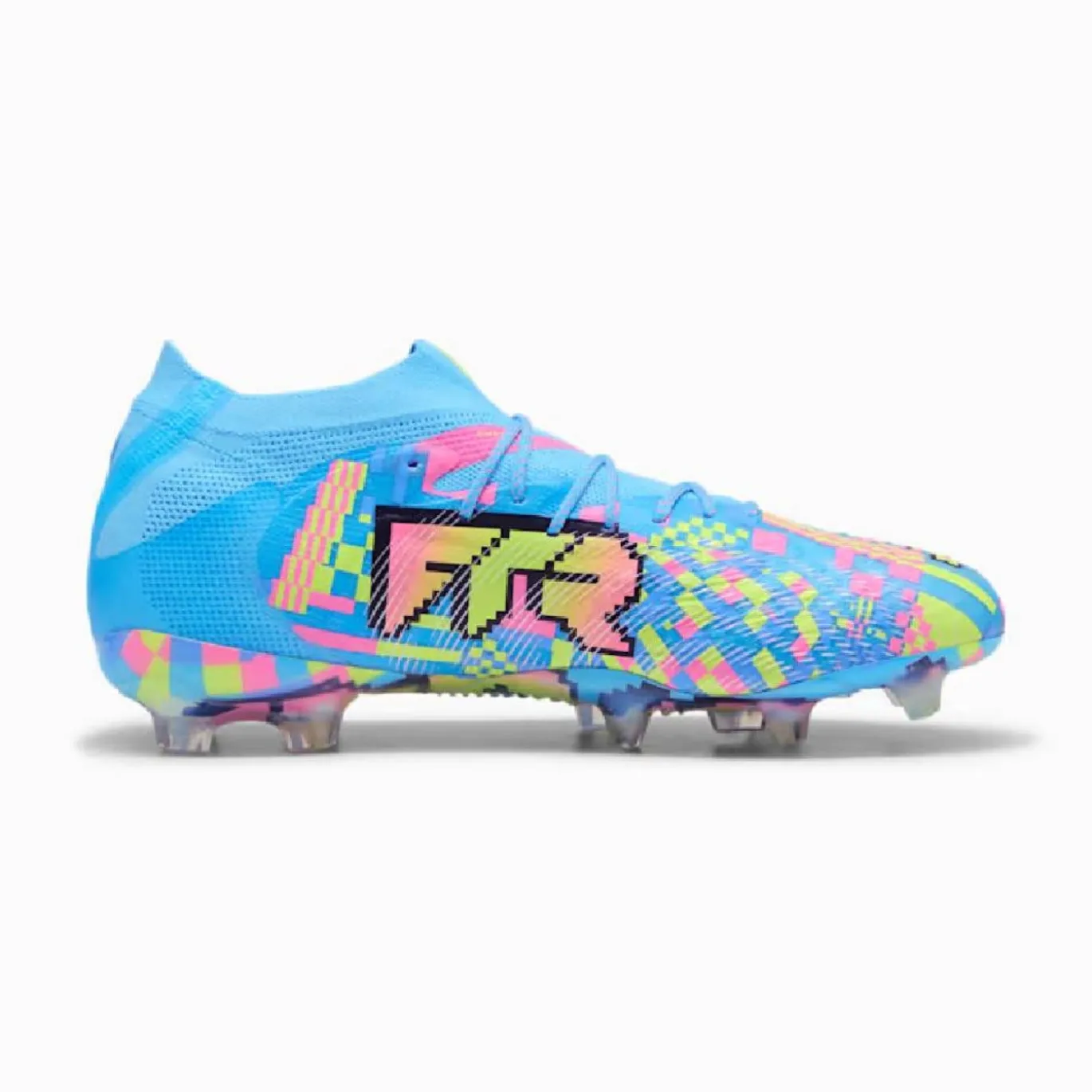 PUMA Future 9 Ultimate ADV Gras Voetbalschoenen (FG) Felblauw Felroze Neongroen