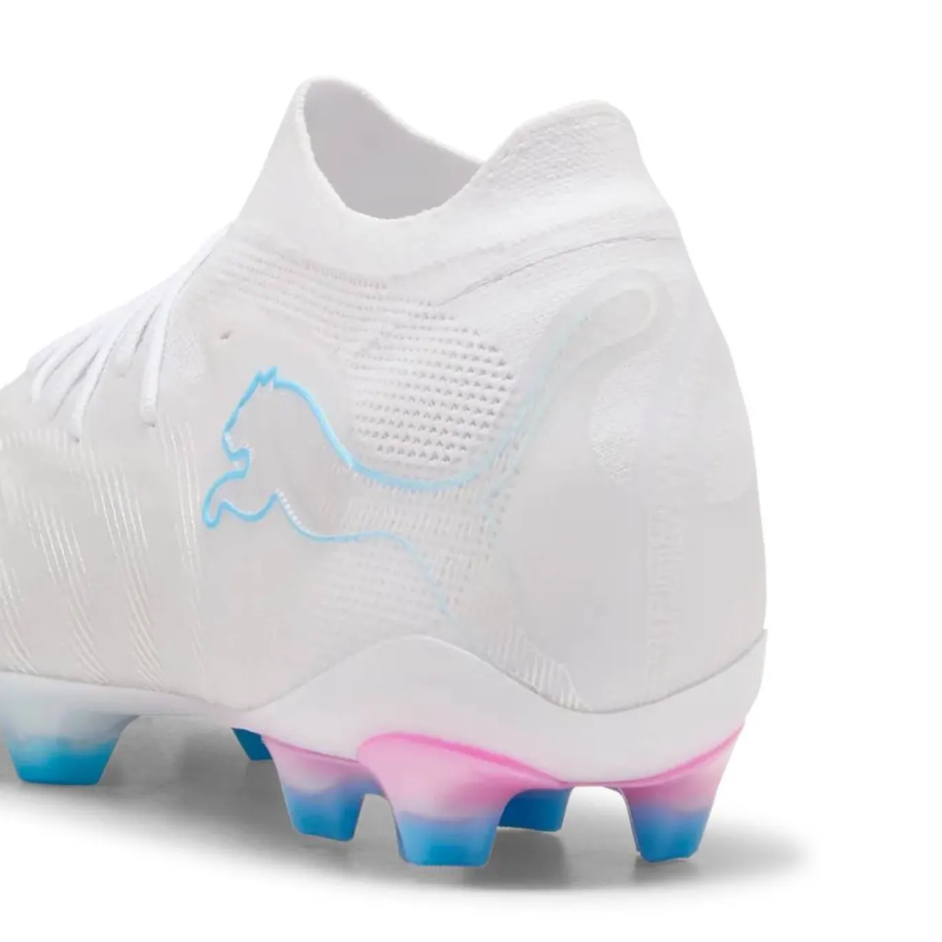 PUMA Future 9 Ultimate Gras Voetbalschoenen (FG) Wit Felblauw Felroze