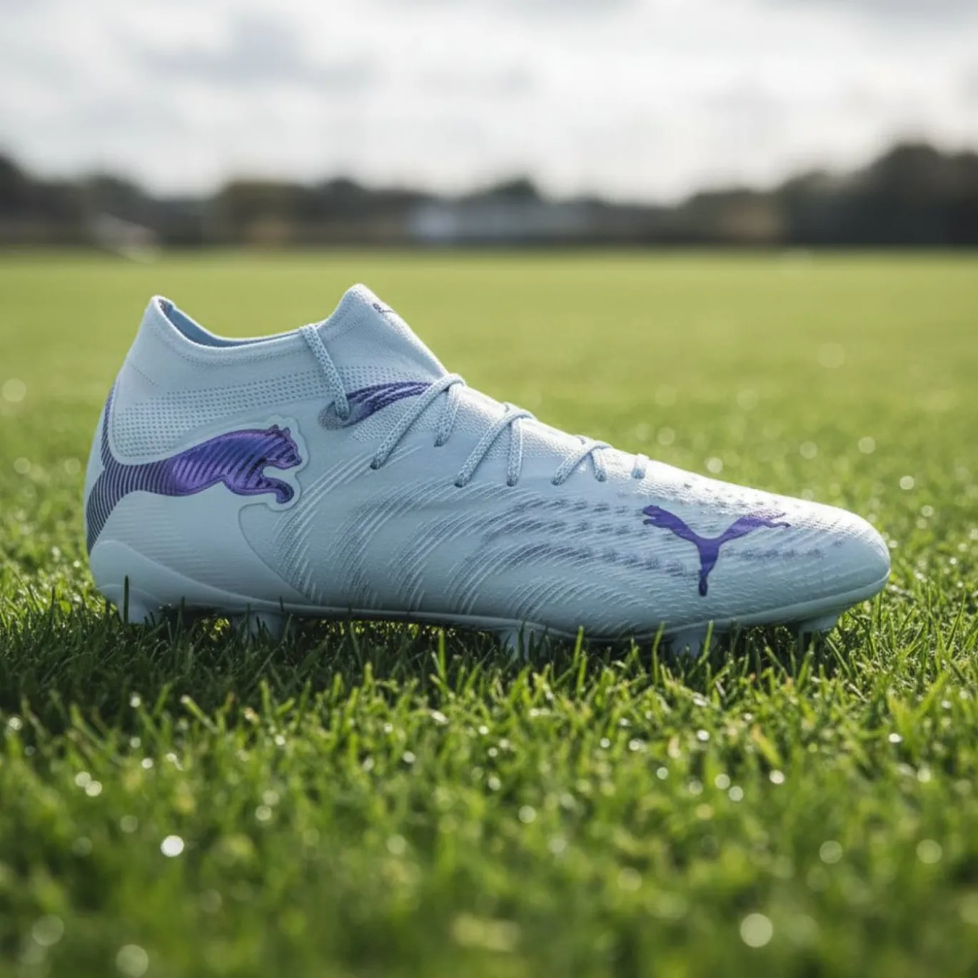 PUMA Future 9 Ultimate IJzeren-Nop Voetbalschoenen (SG) Lichtblauw Blauw
