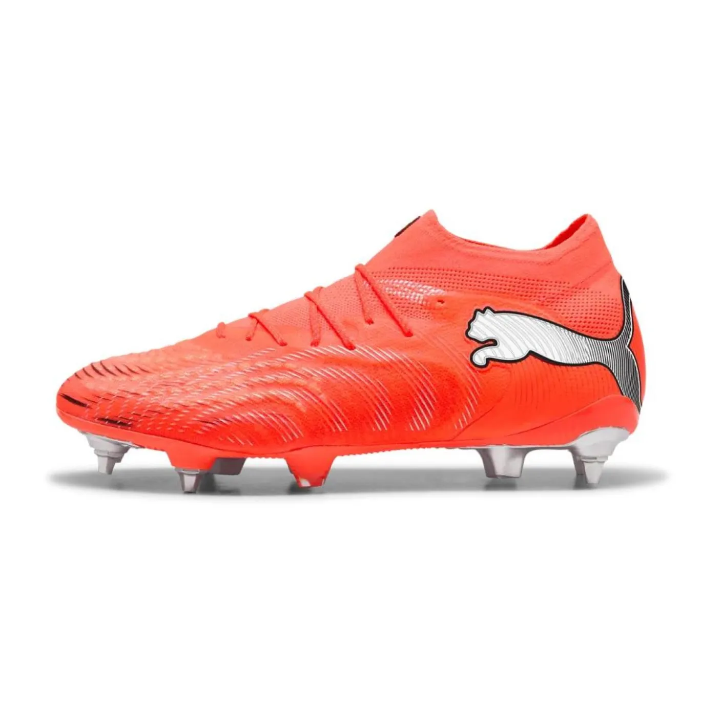 PUMA Future 9 Ultimate IJzeren-Nop Voetbalschoenen (SG) Felrood Zilver Zwart