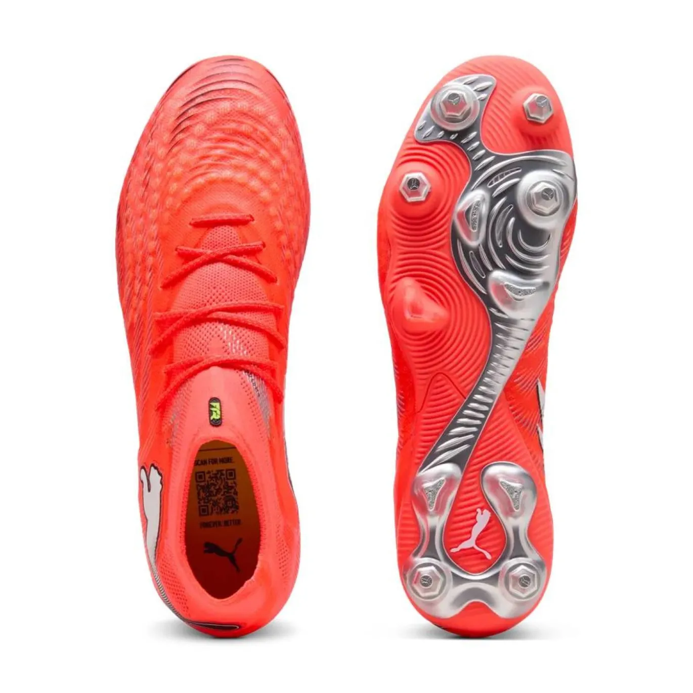 PUMA Future 9 Ultimate IJzeren-Nop Voetbalschoenen (SG) Felrood Zilver Zwart
