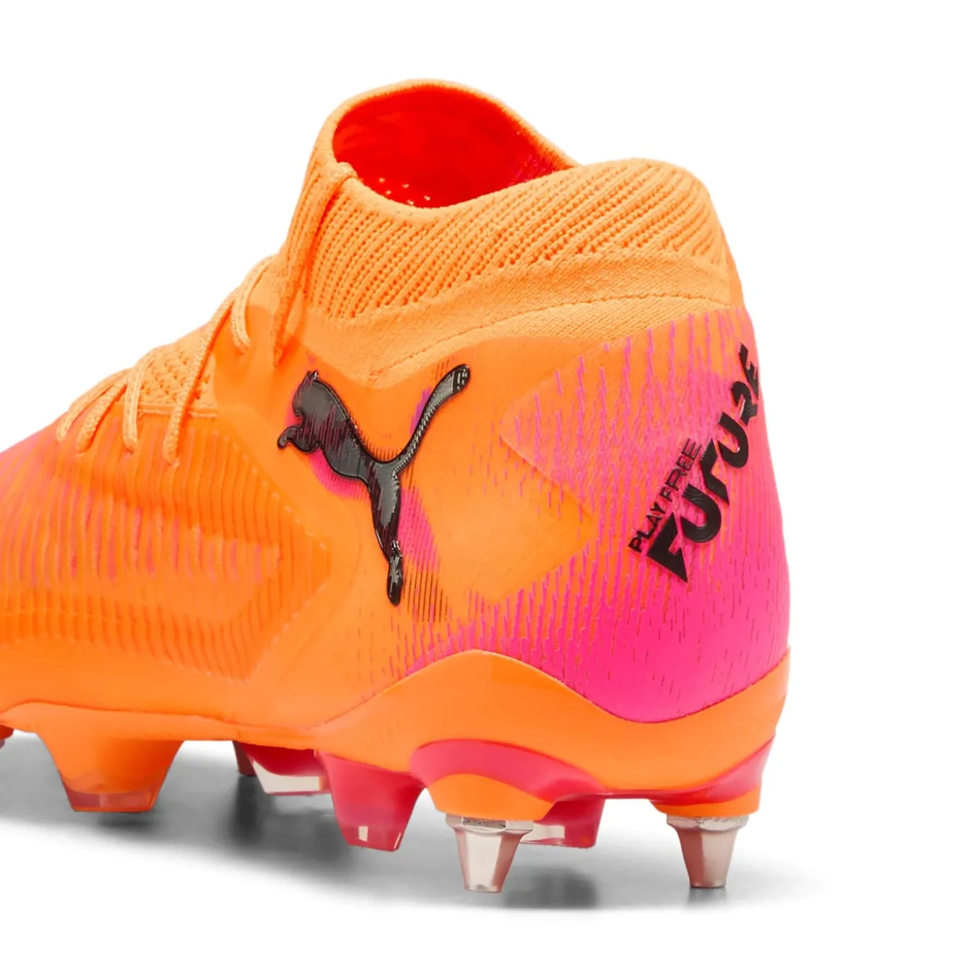 PUMA Future 8 Ultimate IJzeren-Nop Voetbalschoenen (SG) Oranje Roze Zwart