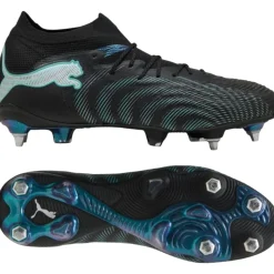 PUMA Future 9 Ultimate IJzeren-Nop Voetbalschoenen (SG) Zwart Intense Mint Wit