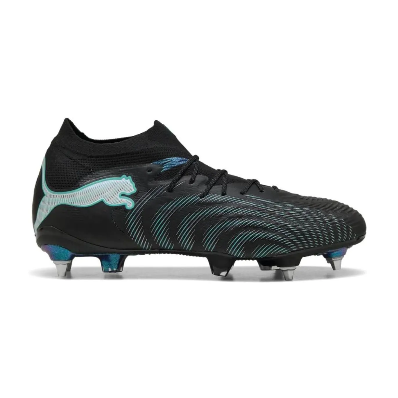 PUMA Future 9 Ultimate IJzeren-Nop Voetbalschoenen (SG) Zwart Intense Mint Wit