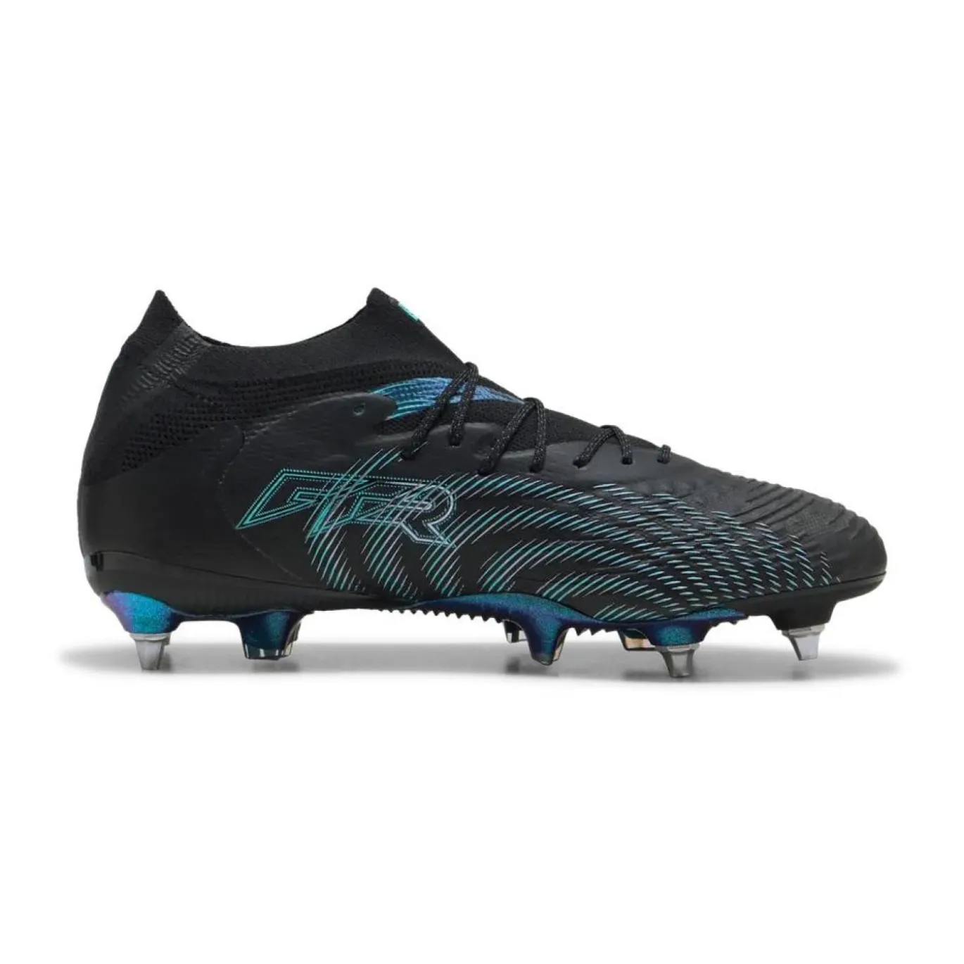 PUMA Future 9 Ultimate IJzeren-Nop Voetbalschoenen (SG) Zwart Intense Mint Wit