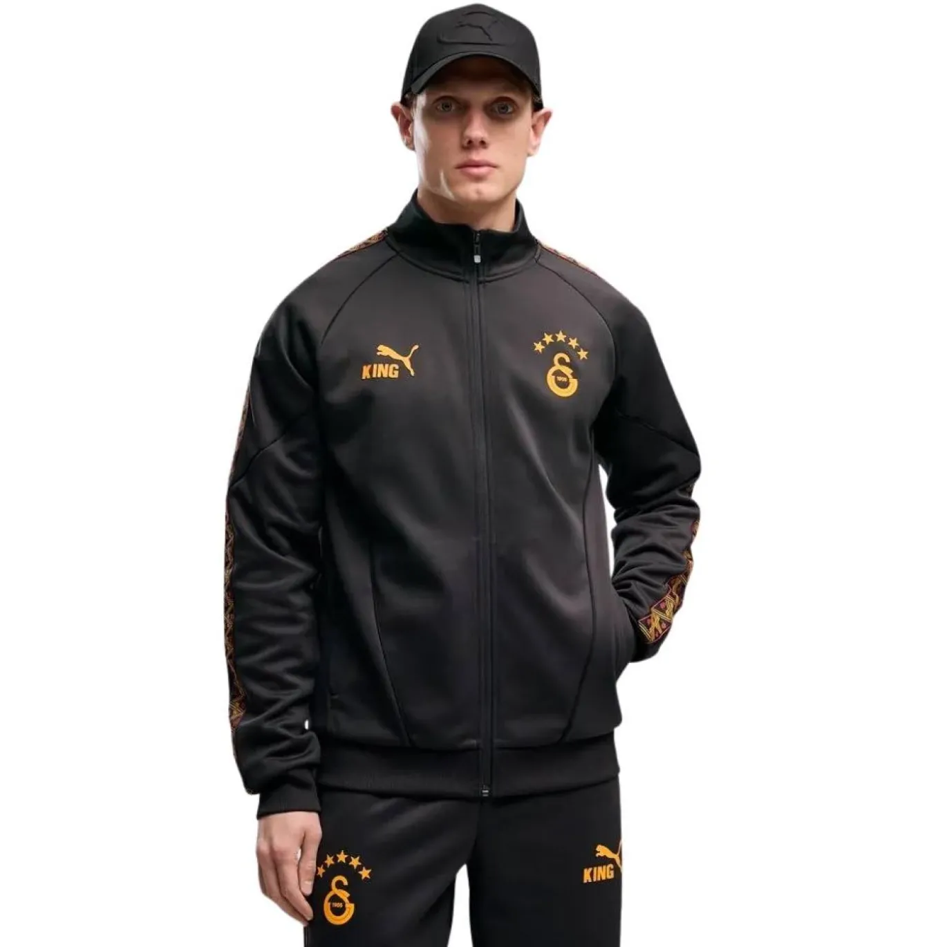 PUMA Galatasaray SK KING Anthem Trainingspak 2026-2027 Donkergrijs Oranje