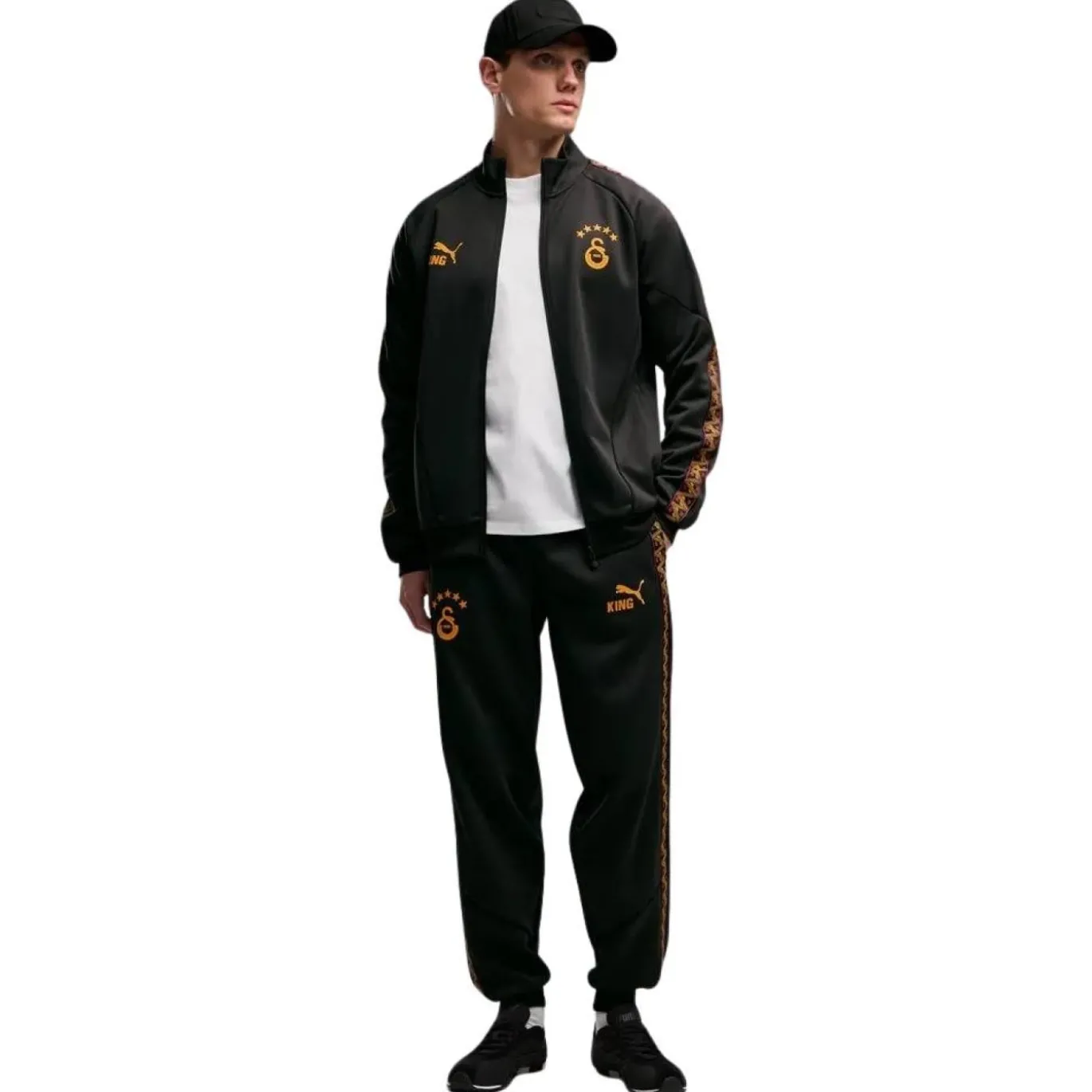 PUMA Galatasaray SK KING Anthem Trainingsjack 2026-2027 Donkergrijs Oranje
