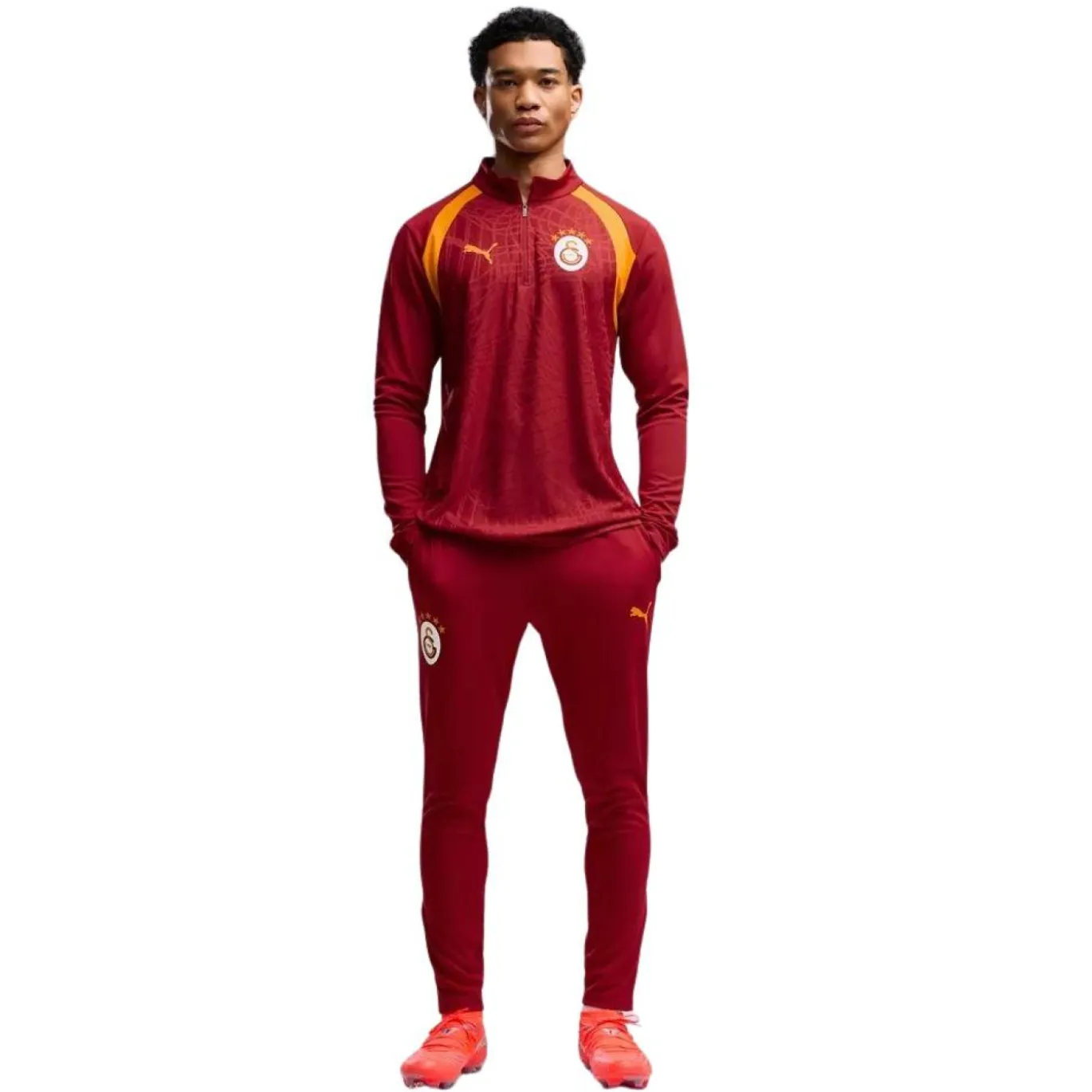 PUMA Galatasaray SK Trainingstrui 1/4-Zip 2026-2027 Rood Oranje