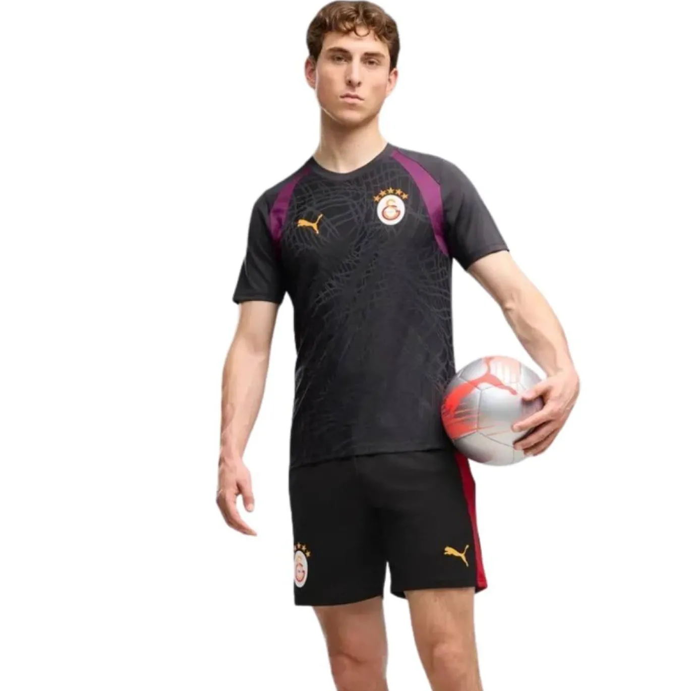 PUMA Galatasaray SK Trainingsset 2026-2027 Donkergrijs Rood