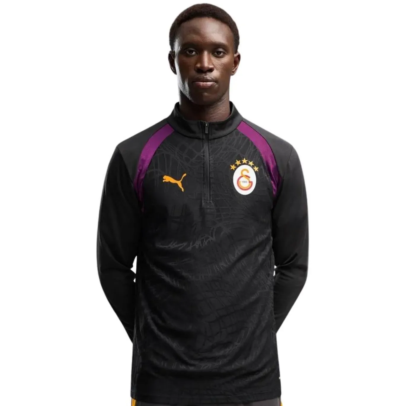 PUMA Galatasaray SK Trainingspak 1/4-Zip 2026-2027 Donkergrijs Rood Paars Oranje