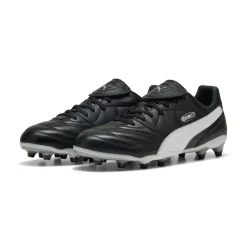 PUMA King Liga Gras / Kunstgras Voetbalschoenen (MG) Zwart Zilver Wit