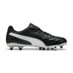 PUMA King Liga Gras / Kunstgras Voetbalschoenen (MG) Zwart Zilver Wit