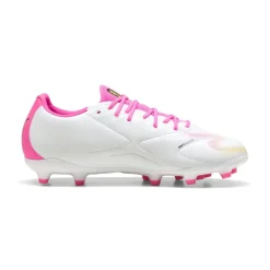 PUMA King 20 Match Gras / Kunstgras Voetbalschoenen (MG) Kids Wit Felroze Blauw Geel