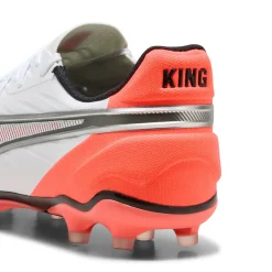 PUMA King Match Gras / Kunstgras Voetbalschoenen (MG) Wit Felrood Zwart