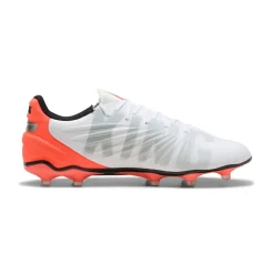 PUMA King Match Gras / Kunstgras Voetbalschoenen (MG) Wit Felrood Zwart