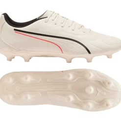 PUMA King 20 Play Gras / Kunstgras Voetbalschoenen (MG) Gebroken Wit Zwart Rood