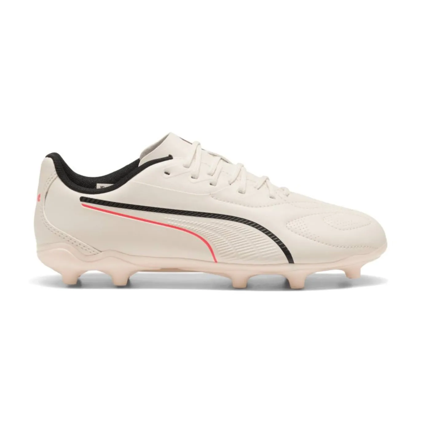 PUMA King 20 Play Gras / Kunstgras Voetbalschoenen (MG) Kids Gebroken Wit Zwart Rood