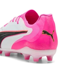 PUMA King 20 Pro Gras / Kunstgras Voetbalschoenen (MG) Wit Felroze Blauw Geel