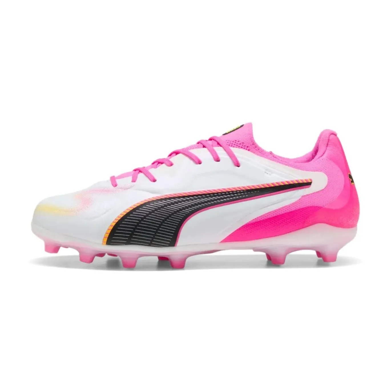 PUMA King 20 Pro Gras / Kunstgras Voetbalschoenen (MG) Wit Felroze Blauw Geel