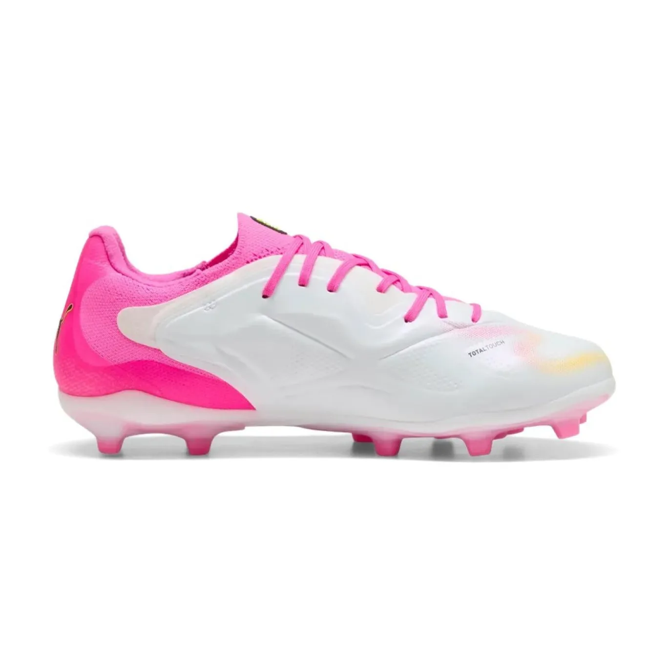PUMA King 20 Pro Gras / Kunstgras Voetbalschoenen (MG) Wit Felroze Blauw Geel