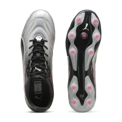 PUMA King Pro Gras / Kunstgras Voetbalschoenen (MG) Zilver Zwart Roze