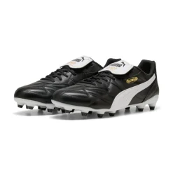PUMA King Top Gras / Kunstgras Voetbalschoenen (MG) Zwart Goud Wit