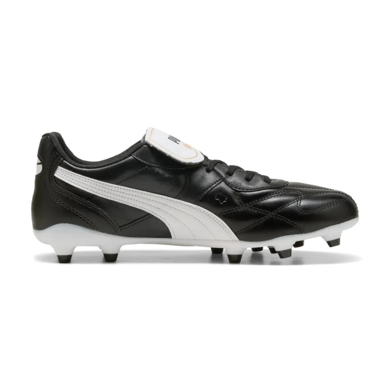 PUMA King Top Gras / Kunstgras Voetbalschoenen (MG) Zwart Goud Wit