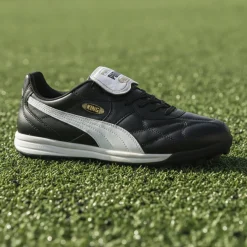 PUMA King Top TT Turf Voetbalschoenen (TF) Zwart Wit