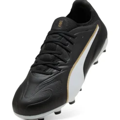PUMA King 20 Ultimate Gras / Kunstgras Voetbalschoenen (MG) Zwart Wit Goud