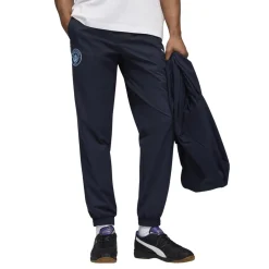 PUMA Manchester City Pumatech Trainingsbroek Woven 2025-2026 Donkerblauw Lichtblauw