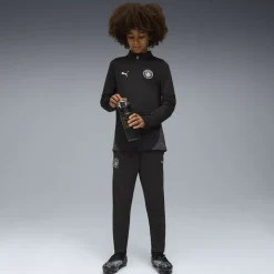PUMA Manchester City Trainingsbroek 2025-2026 Kids Zwart Zilver