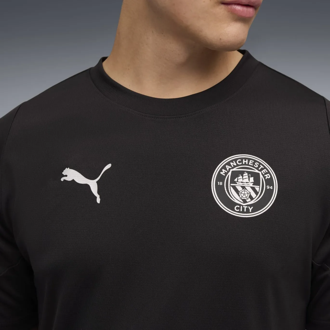 PUMA Manchester City Trainingsset 2025-2026 Zwart Zilver