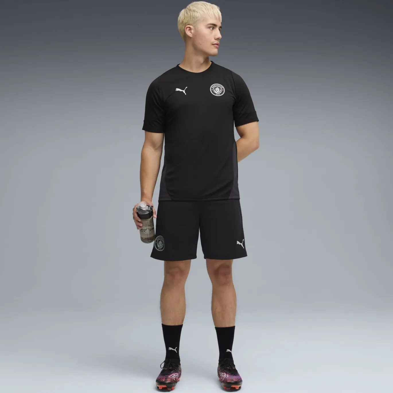 PUMA Manchester City Trainingsset 2025-2026 Zwart Zilver