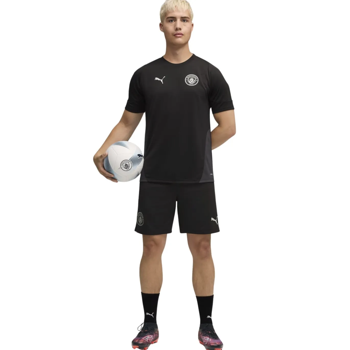 PUMA Manchester City Trainingsset 2025-2026 Zwart Zilver