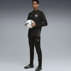 PUMA Manchester City Trainingspak 1/4-Zip 2025-2026 Zwart Zilver