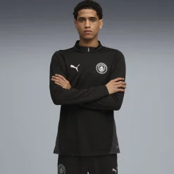 PUMA Manchester City Trainingspak 1/4-Zip 2025-2026 Zwart Zilver
