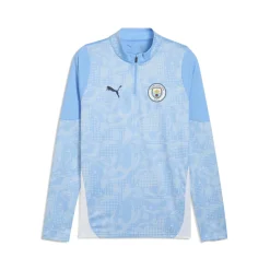 PUMA Manchester City Trainingstrui 1/4-Zip 2025-2026 Lichtblauw Wit