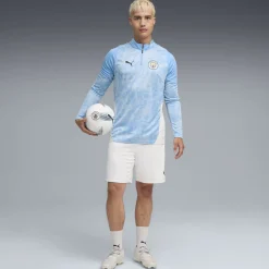 PUMA Manchester City Trainingstrui 1/4-Zip 2025-2026 Lichtblauw Wit