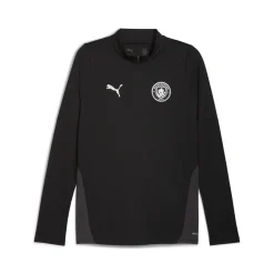 PUMA Manchester City Trainingstrui 1/4-Zip 2025-2026 Zwart Zilver