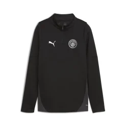 PUMA Manchester City Trainingstrui 1/4-Zip 2025-2026 Kids Zwart Zilver