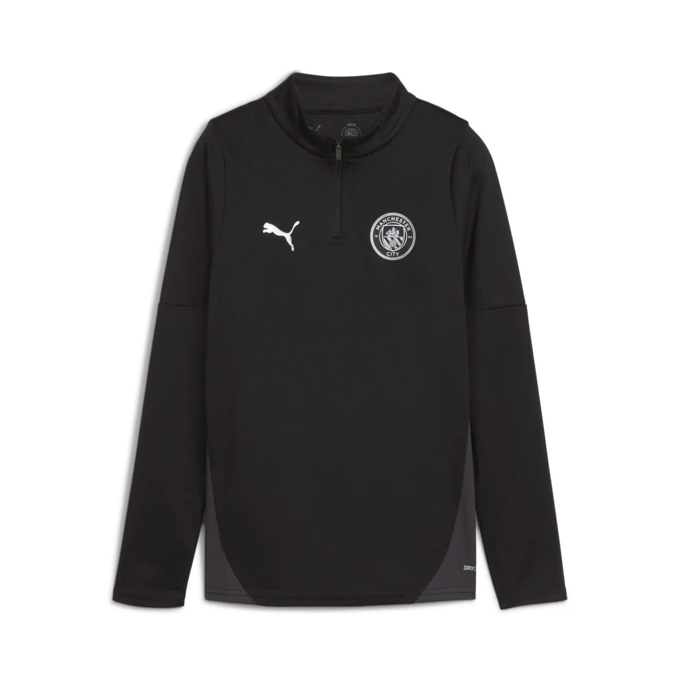 PUMA Manchester City Trainingstrui 1/4-Zip 2025-2026 Kids Zwart Zilver