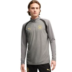 PUMA Manchester City Trainingstrui 1/4-Zip 2026-2027 Donkergrijs Zwart Goudgeel