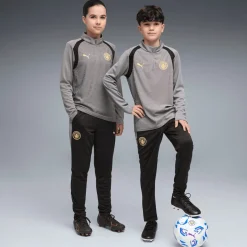 PUMA Manchester City Trainingsbroek 2026-2027 Kids Zwart Donkergrijs Goud