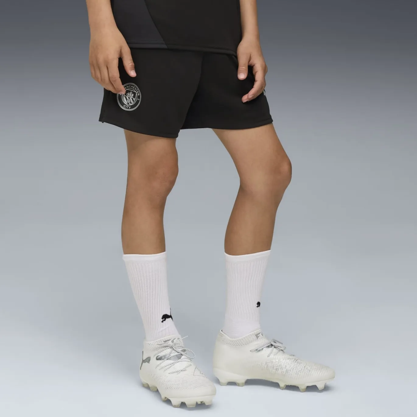 PUMA Manchester City Trainingsset 2025-2026 Kids Zwart Zilver