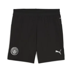 PUMA Manchester City Trainingsbroekje 2025-2026 Kids Zwart Zilver