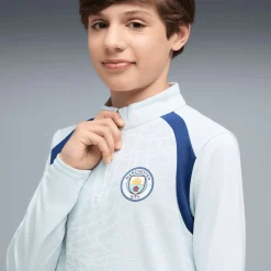 PUMA Manchester City Trainingspak 1/4-Zip 2026-2027 Kids Lichtblauw Donkerblauw